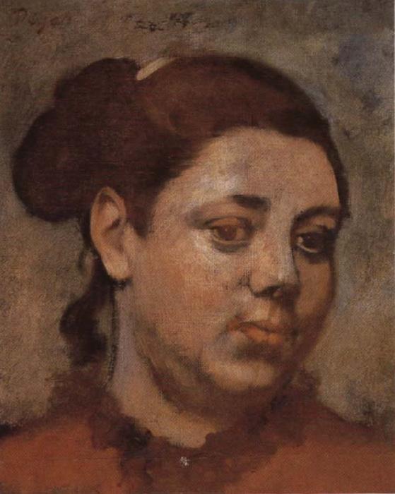Edgar Degas Head of a Woman France oil painting art